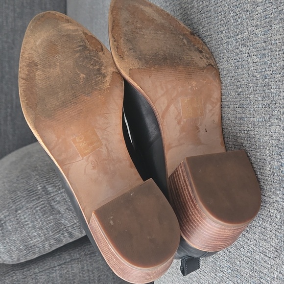 Madewell Black Leather Bonham Chelsea Western Ankle Booties Size 9.5 - Picture 6 of 16